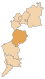 Lage des Bezirkes Oberpullendorf innerhalb des Burgenlandes