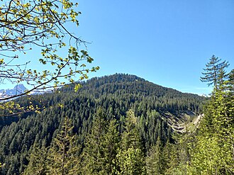 Loischkopf von Norden gesehen, links die Zimba