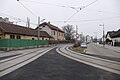 Blick Richtung stadteinwärts mit dem altem Bahnhofgebäude von 1913.