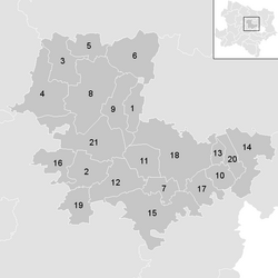 Lage der Gemeinde Bezirk Tulln im Bezirk Tulln (anklickbare Karte)