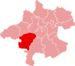 Lage des Bezirkes Vöcklabruck in Niederösterreich