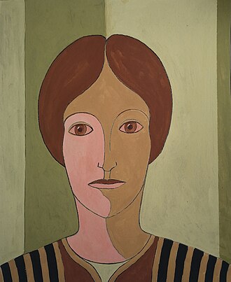 Gemälde einer Frau von vorne