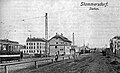 Blick aus der Brünner Straße im Jahr 1913. Ganz links ist das Haus Bahnhofplatz 1 zu sehen.