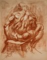 Man (sanguine chalk), 1985