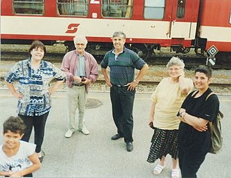 Ende des Symposiums, Alexandru fährt heim, Fam. Vorderdörfler als Quartiergeber, Furch Vater und Sohn.