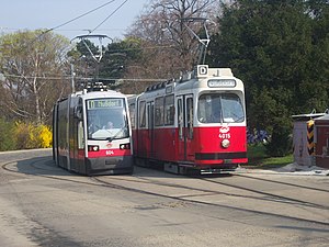 Strecke der Straßenbahnlinie D